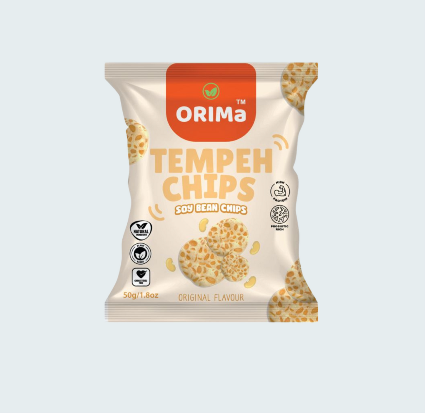 Tempeh Chips Snack, Value Pack, 1.8 oz (50 gm), a pack of 12