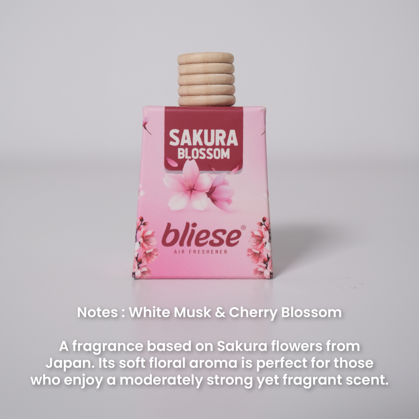 Bliese Wooden Cap Air Freshener - Sakura Blossom, 0.3 fl oz (9ml)
