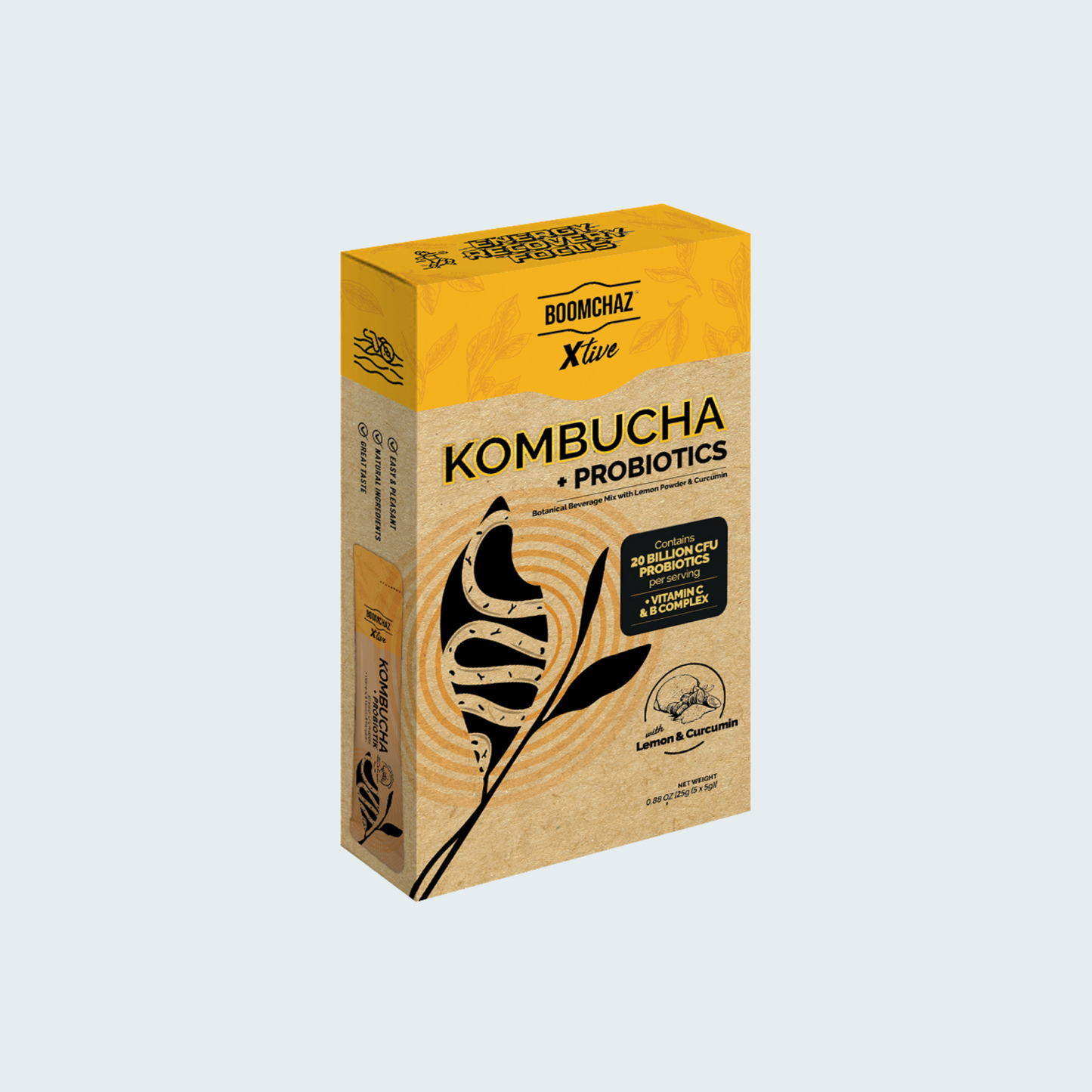 Kombucha + Probiotics On-The-Go, 0.88 oz (0.17 oz x 5 sachets)
