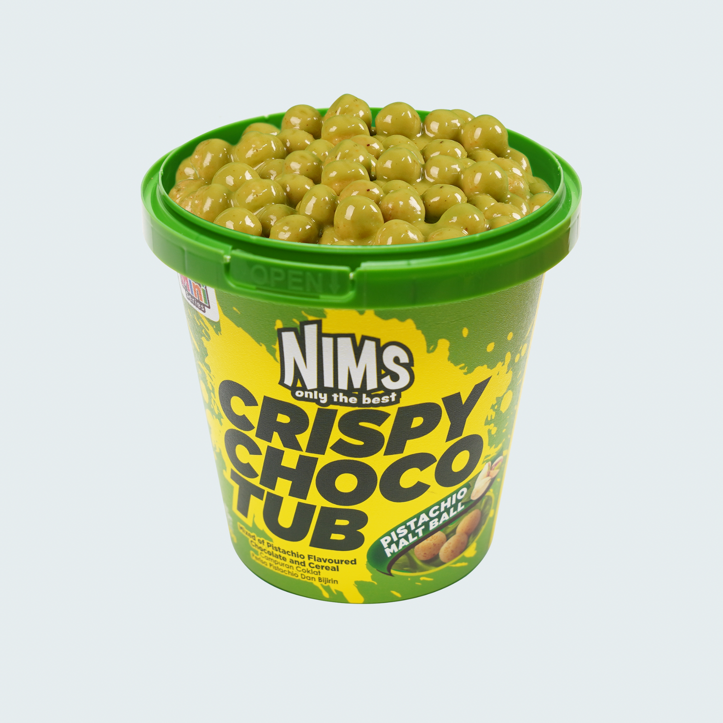 NIMS Crispy Choco Tub | Pistachio 5.0 oz, 8 Pack