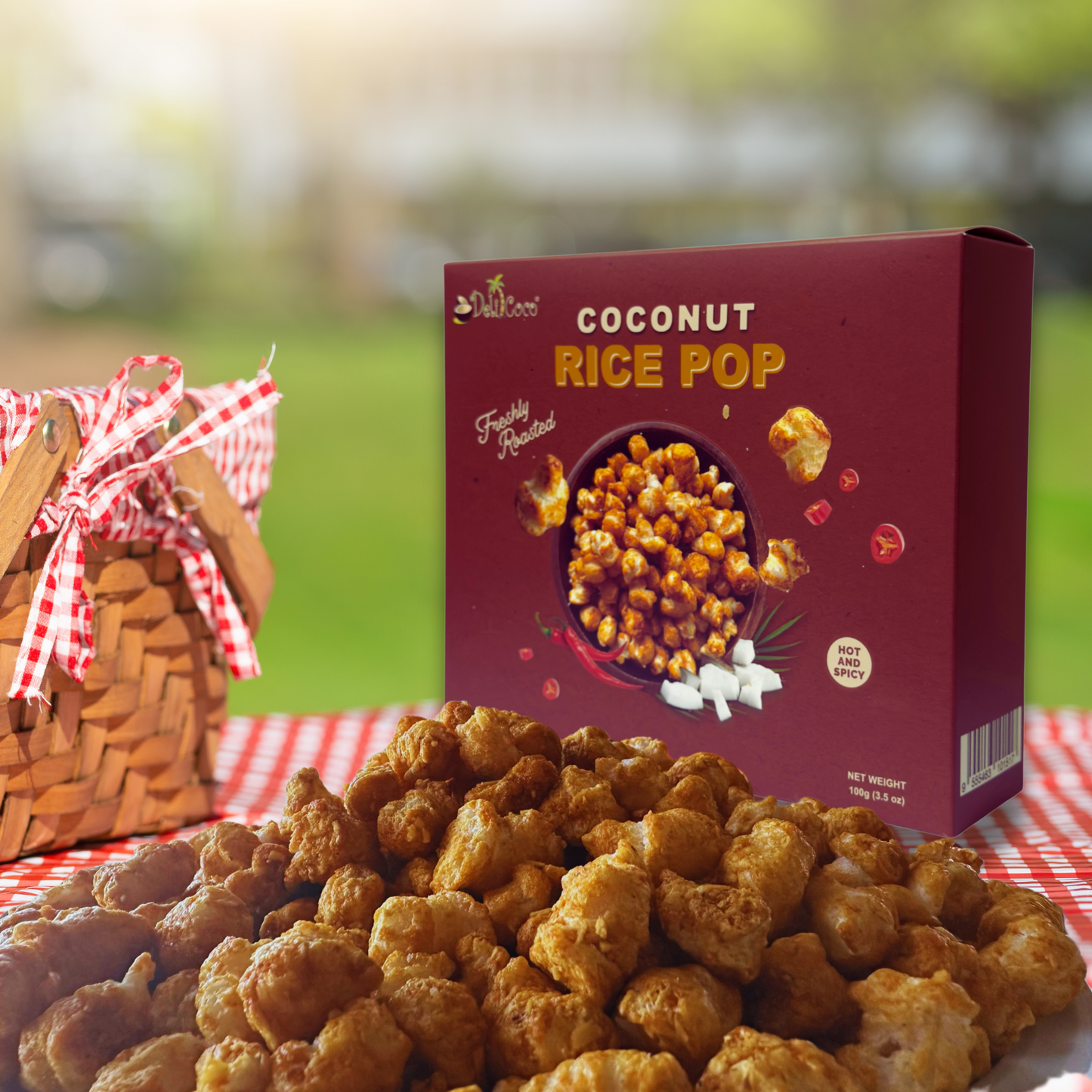 Crunchy Coconut Rice Pop, 3.52 oz (100 gm), a pack of 2