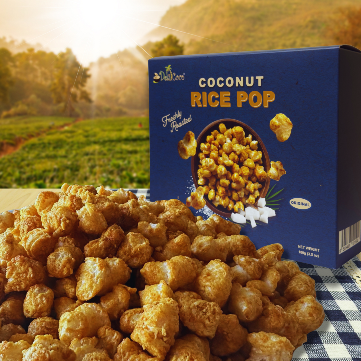 Crunchy Coconut Rice Pop, 3.52 oz (100 gm), a pack of 2