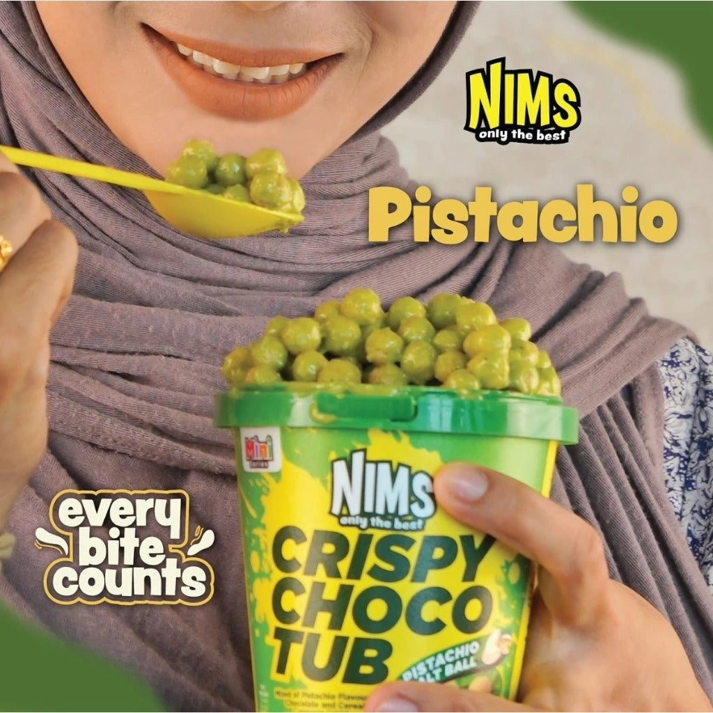 NIMS Crispy Choco Tub (Pistachio), 5 oz (140 gm)