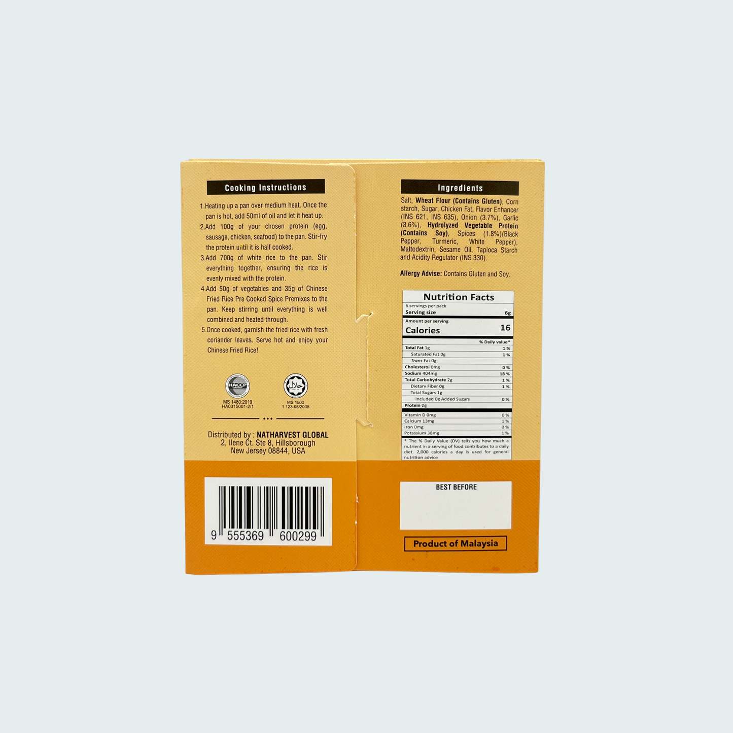 Sudee Chinese Fried Rice Cooking Premix, 1.23 oz (35 gm)