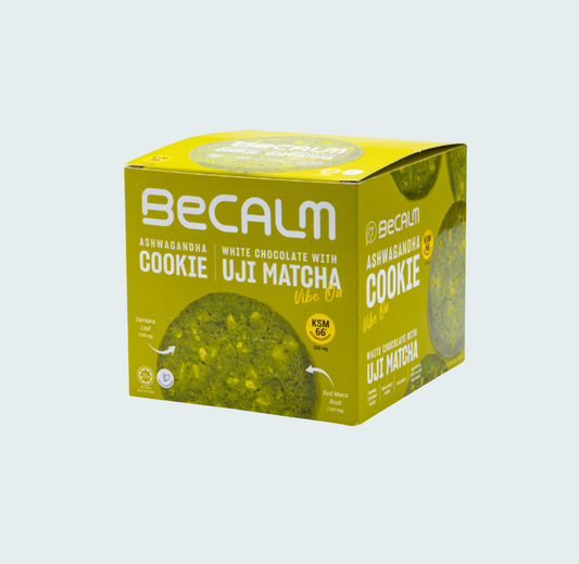 Ashwagandha Cookie - White Chocolate with Uji Matcha - Vibe On, 10.58 oz (300 gm)