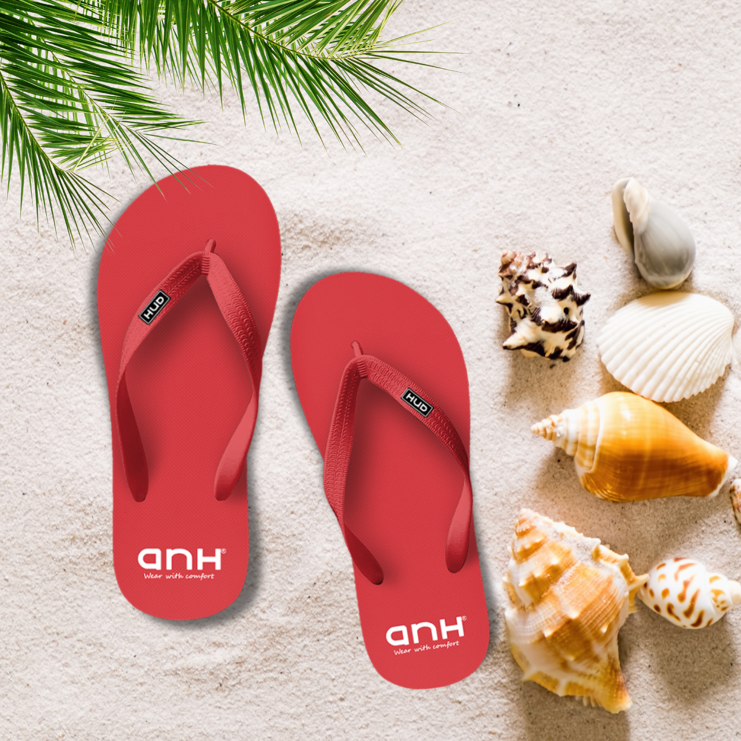 ANH Premium Rubber Slipper Footwear Flipflop Comfort - Massage One Color