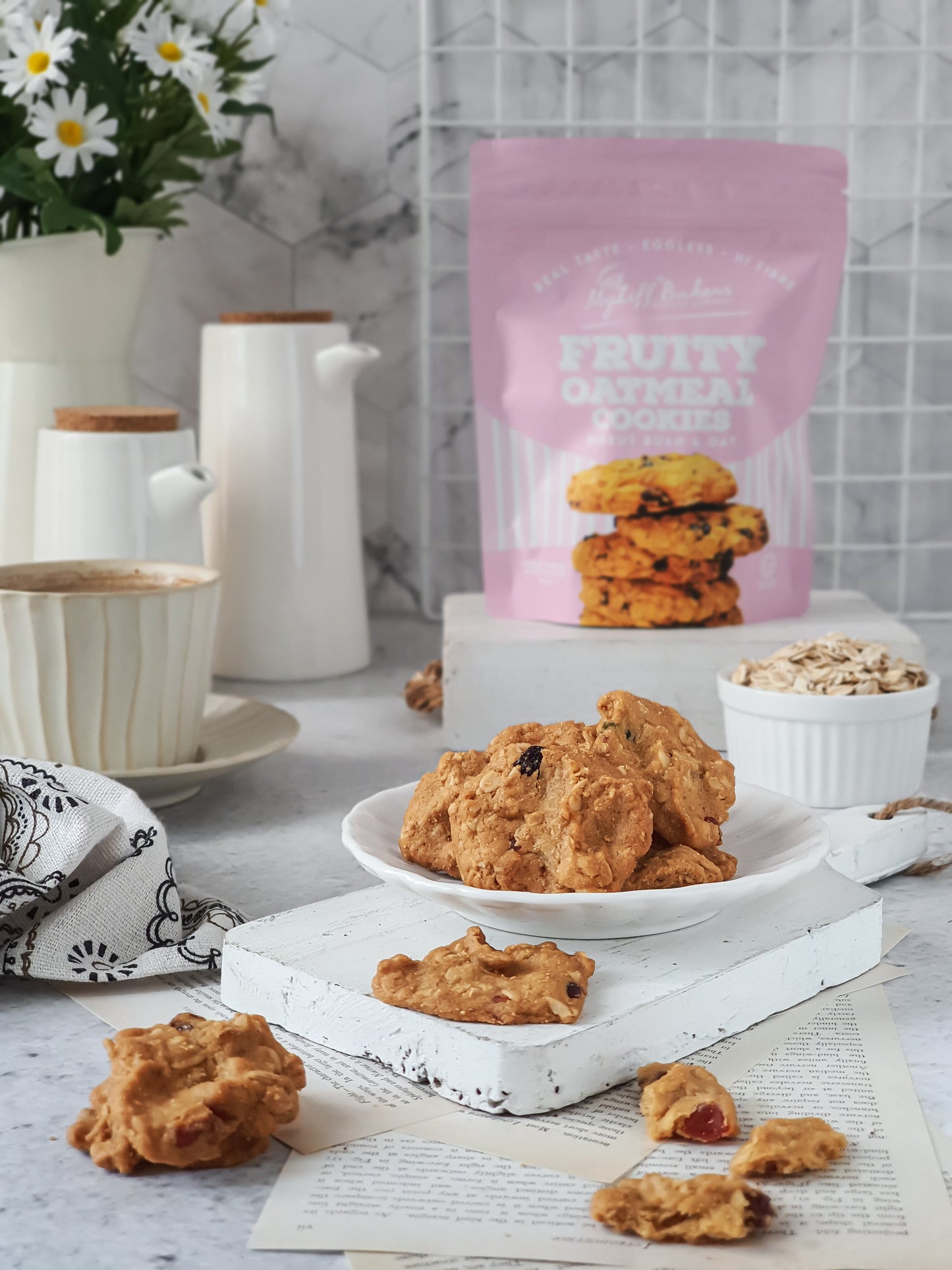 Eggless Oatmeal Cookies, Value Pack, Mixed Flavors, 3.53 oz (100 gm), a pack of 12