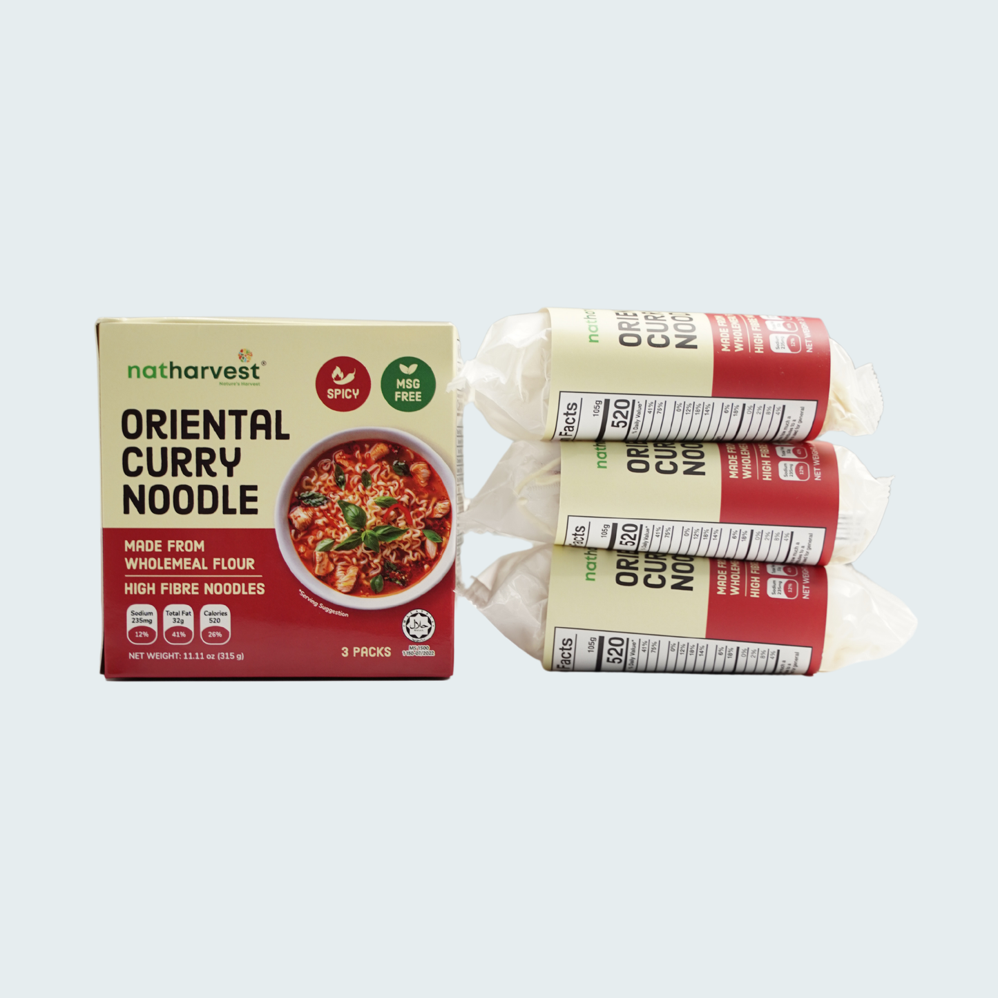 Oriental Curry Noodle, 11.11 oz (315 gm) a pack of 3