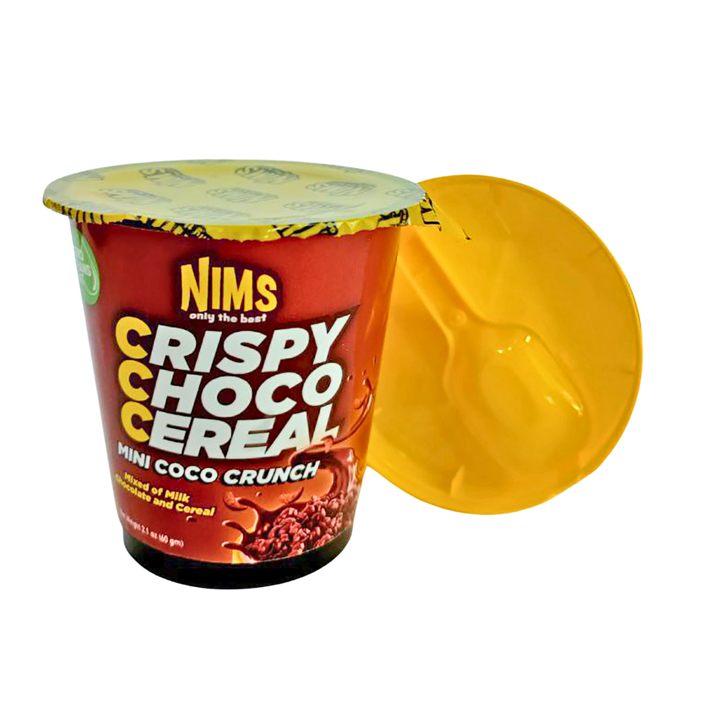 NIMS Crispy Choco Cereal, Milk Chocolate Cereal, Mixed of Milk, Chocolate and Cereal, Ready to Eat, 2.1 oz (60 gm), a pack of 12