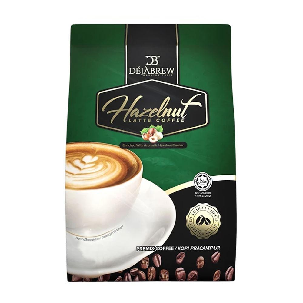 Dejabrew Hazelnut Latte Coffee, 16.5 oz (30g x 15 Sachets)