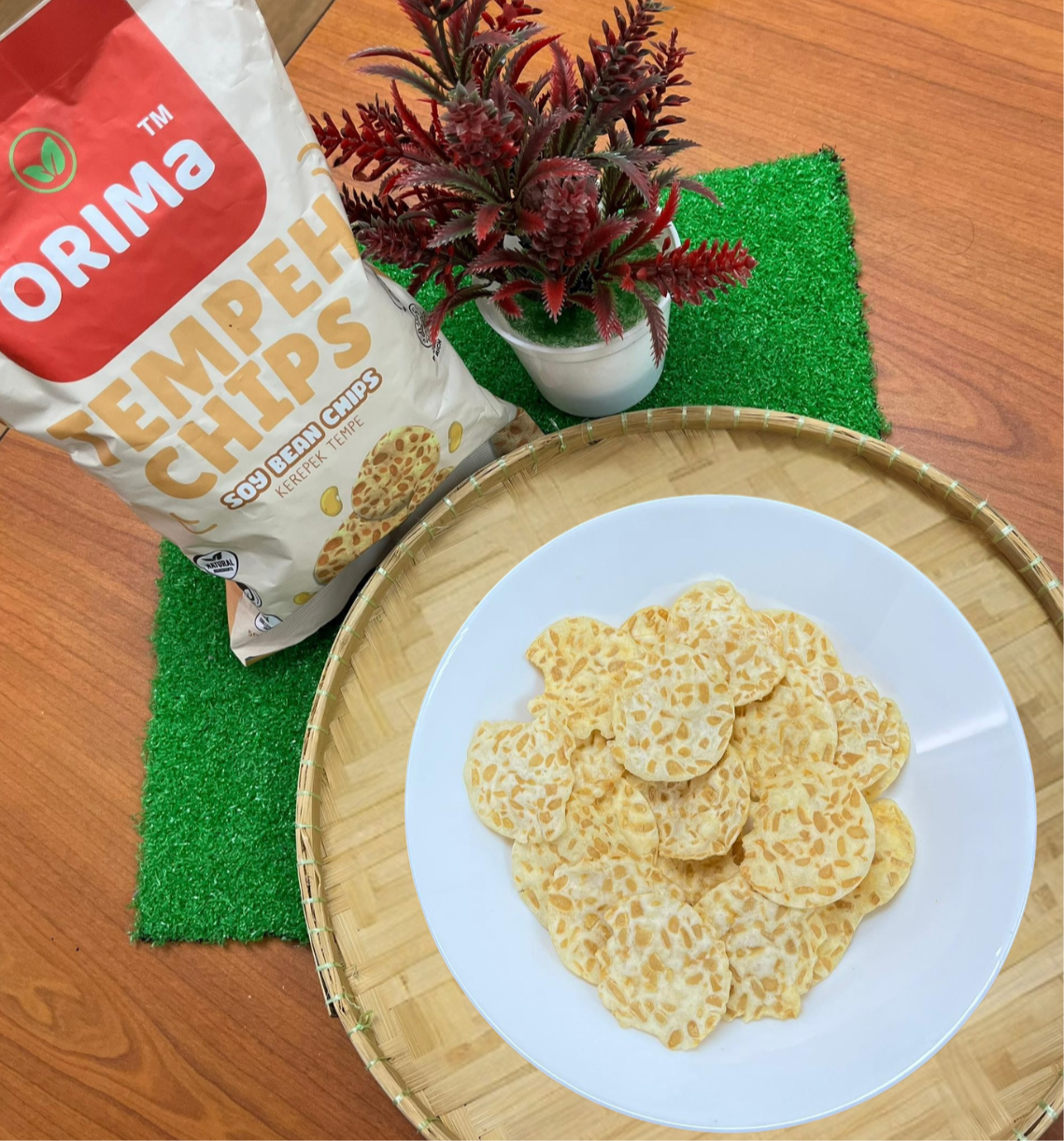 Tempeh Chips Snack, Value Pack, 1.8 oz (50 gm), a pack of 12