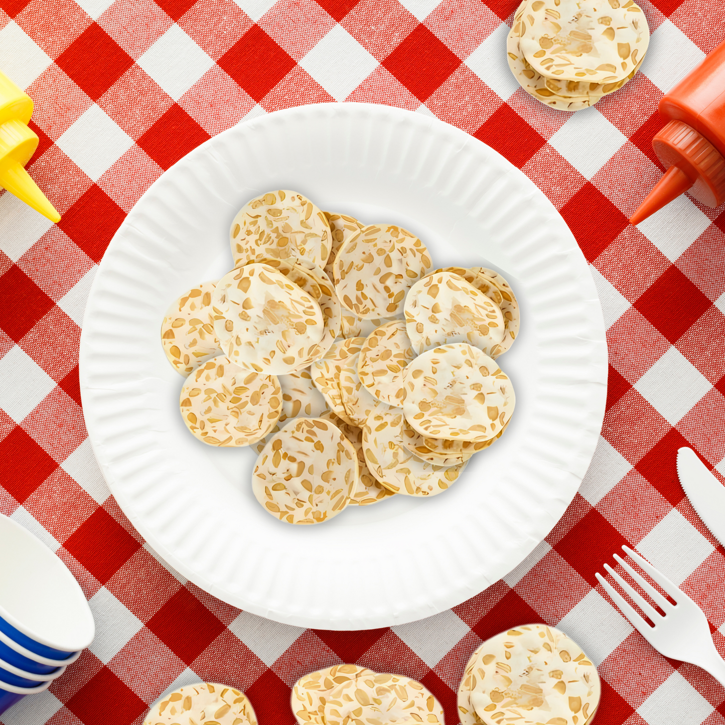 Tempeh Chips Snack, Value Pack, 1.8 oz (50 gm), a pack of 12