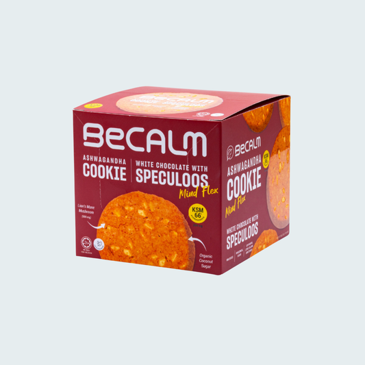 Ashwagandha Cookie - White Chocolate with Speculoos - Mind Flex, 10.58 oz (300 gm)