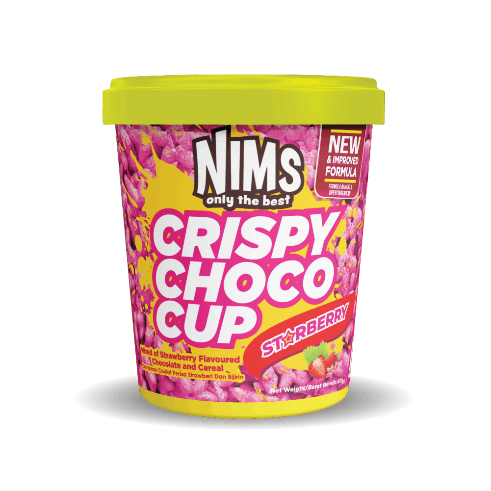 NIMS Crispy Choco Cups | Assorted Flavors (60g), 48 Pack
