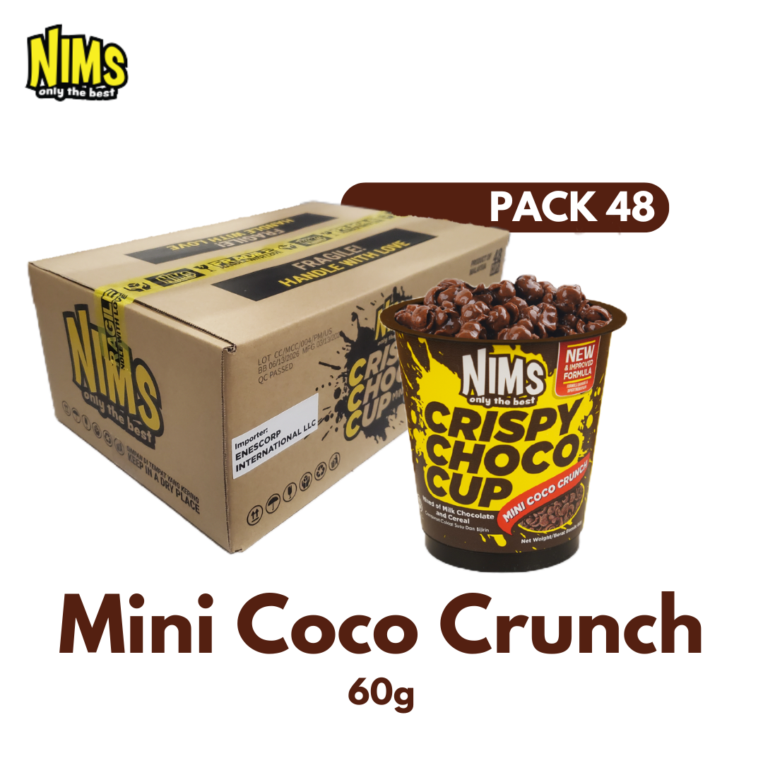 NIMS Crispy Choco Cups | Assorted Flavors (60g), 48 Pack