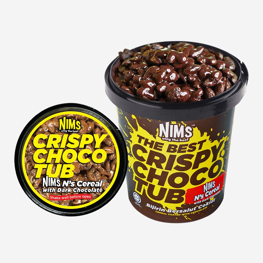 NIMS Crispy Choco Tubs | Assorted Flavors (140g - 250g), 24 Pack