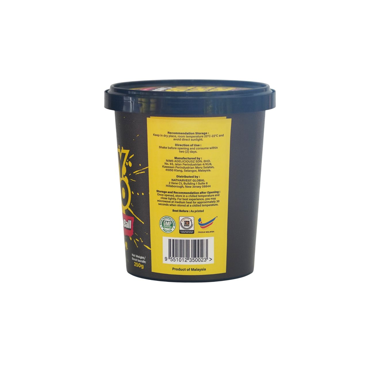 NIMS Crispy Choco Tub, Coco Ball, Crunchy Chocolate Cereal Snack, a case of 24 x 8.8 oz (250 gm)