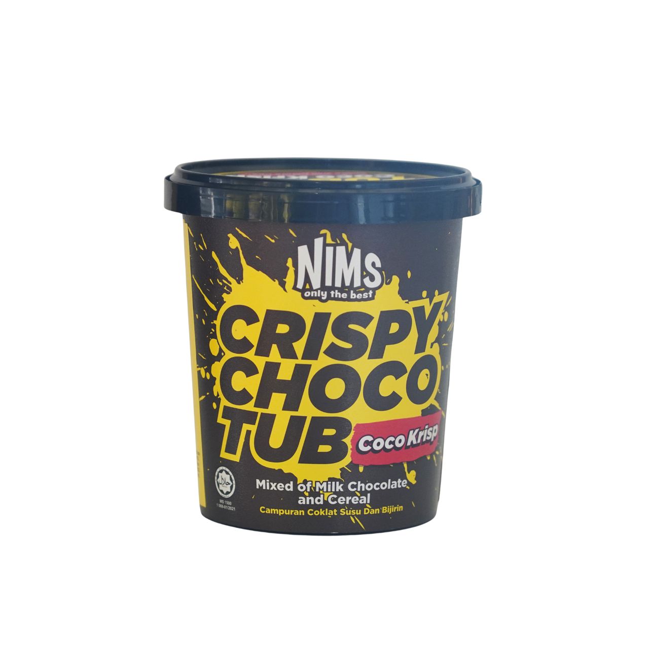 NIMS Crispy Choco Tub, Coco Krisp, Crunchy Chocolate Cereal Snack, a case of 24 x 8.8 oz (250 gm)