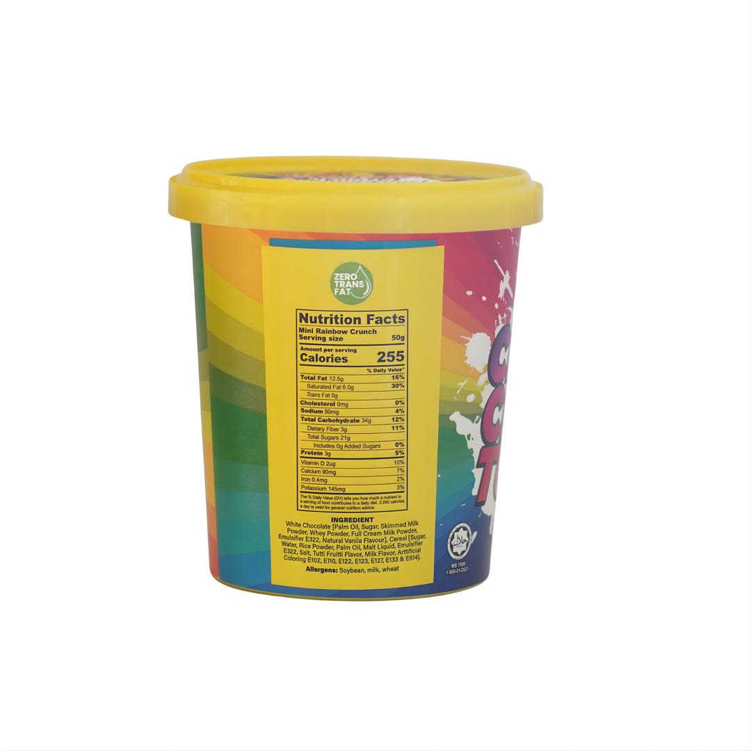 NIMS Crispy Choco Tub, Mini Rainbow Crunch, Crunchy Chocolate Cereal Snack, a case of 24 x 8.8 oz (250 gm)