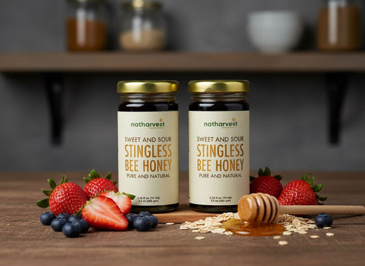 Natharvest Stingless Bee Honey – Pure and Natural Superfood, 3.5 oz (100 gm), a pack of 2