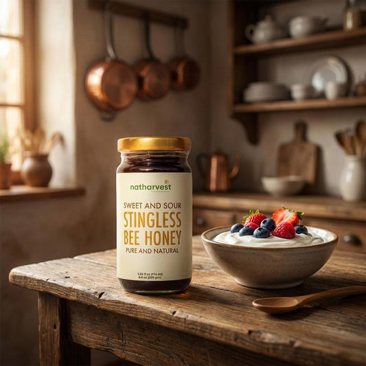 Natharvest Stingless Bee Honey – Pure and Natural Superfood, 8.8 oz (250 gm)