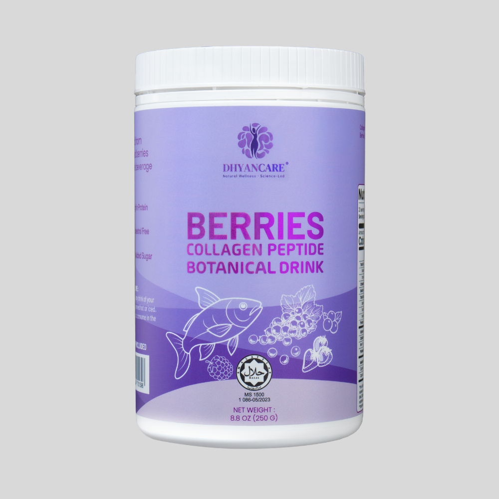 Halal Marine Collagen Peptides with MCT Oil – Moringa or Mixed Berry, 8.8 oz (250 gm)