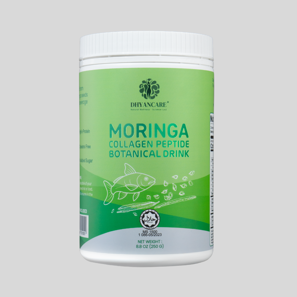 Halal Marine Collagen Peptides with MCT Oil – Moringa or Mixed Berry, 8.8 oz (250 gm)