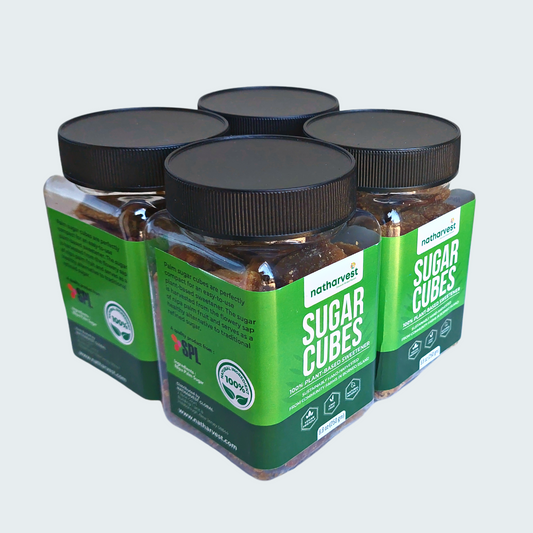 Natharvest Nipa Palm Sugar Cubes, 8.8 oz (250 grams), a pack of 4