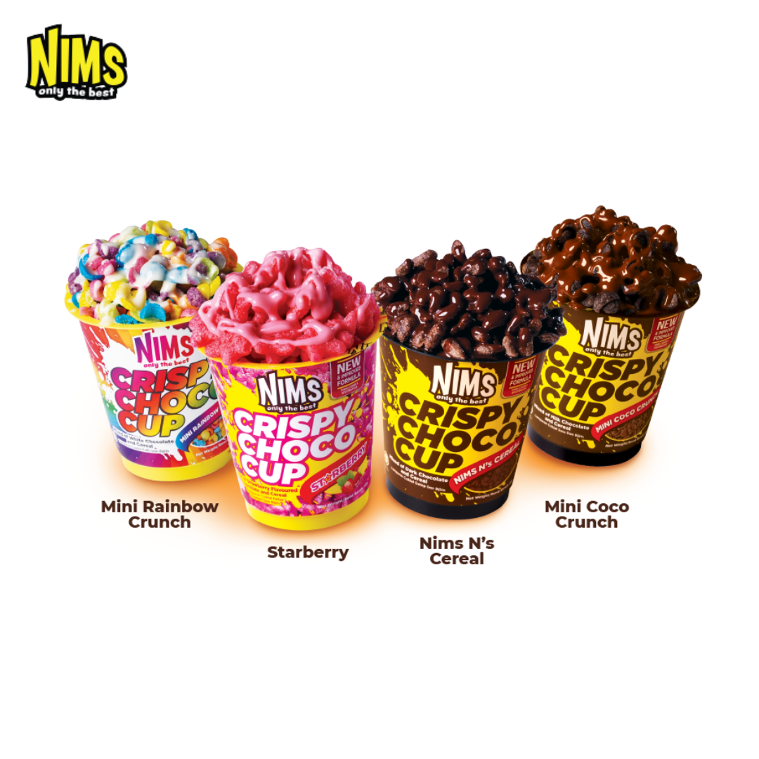 NIMS Crispy Choco Cup | Assorted Flavors (60g), 8 Pack