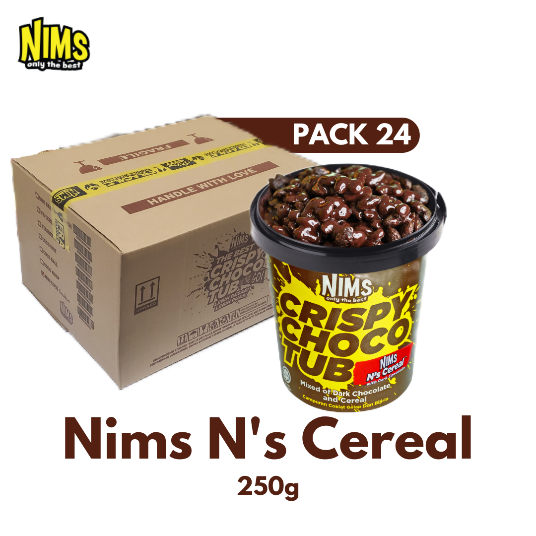 NIMS Crispy Choco Tubs | Assorted Flavors (140g - 250g), 24 Pack