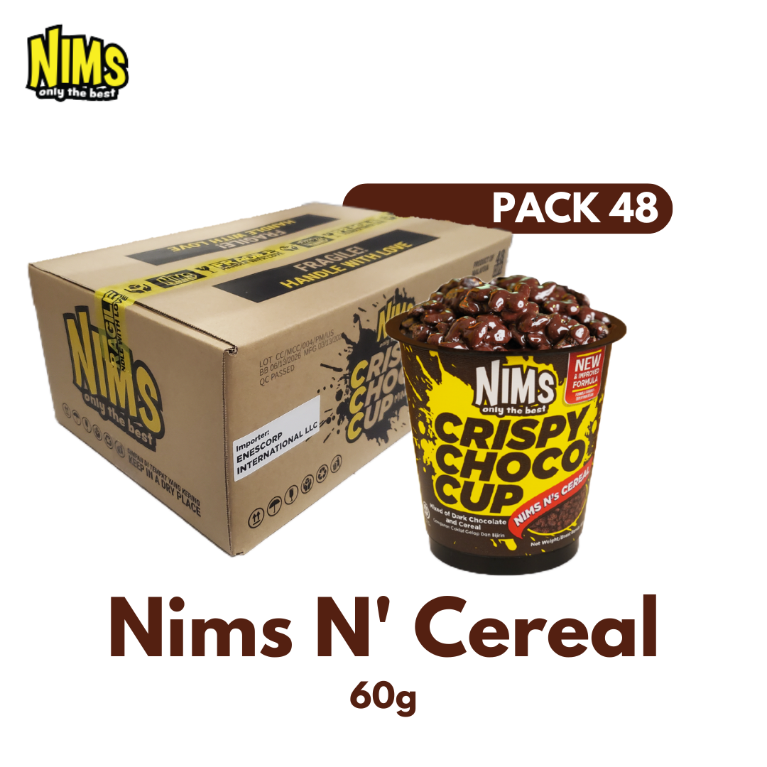 NIMS Crispy Choco Cups | Assorted Flavors (60g), 48 Pack