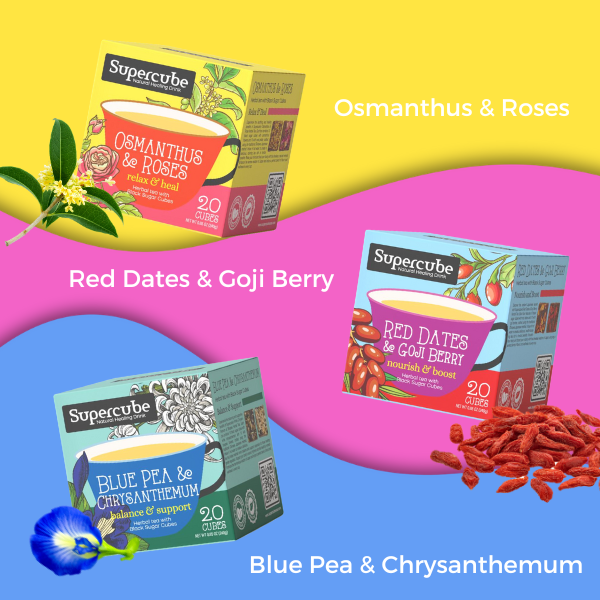 Herbal Tea with Black Sugar Cubes - Red Dates & Goji Berry, 8.47 oz (240 gm)