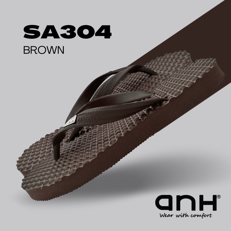 ANH Premium Rubber Slipper Footwear Flipflop Comfort - Massage One Color