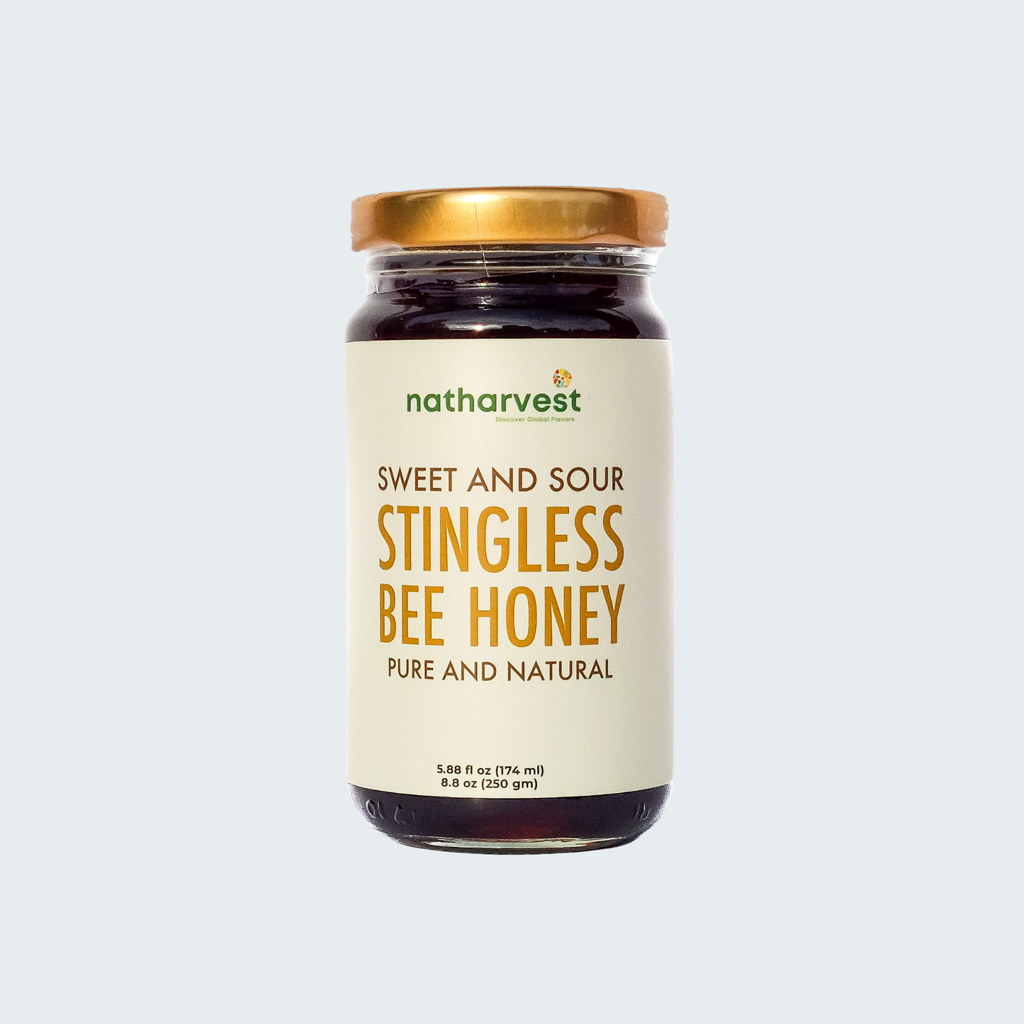 Natharvest Sweet and Sour Stingless Bee Honey, 8.8 oz (250 grams), a case of 30