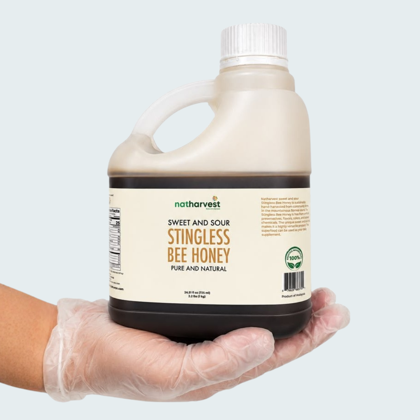 Natharvest Raw Stingless Bee Honey, 2.2 lbs (1 kg)