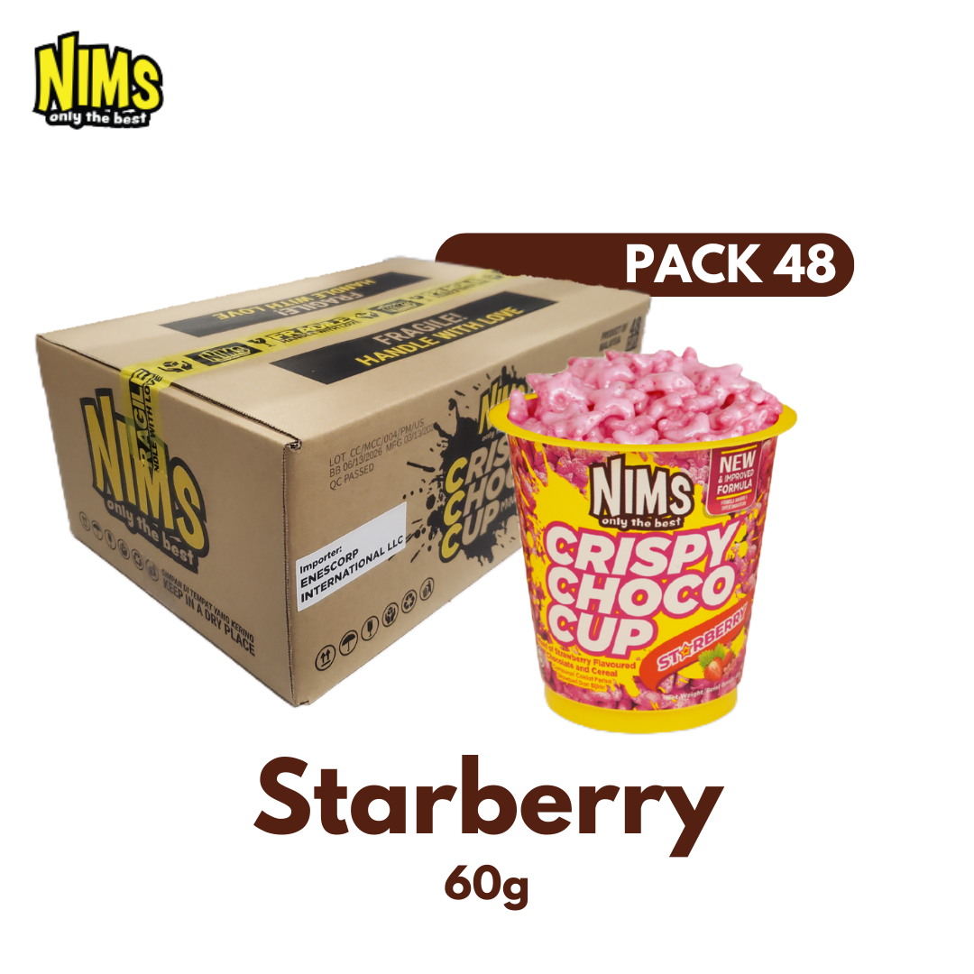 NIMS Crispy Choco Cups | Assorted Flavors (60g), 48 Pack