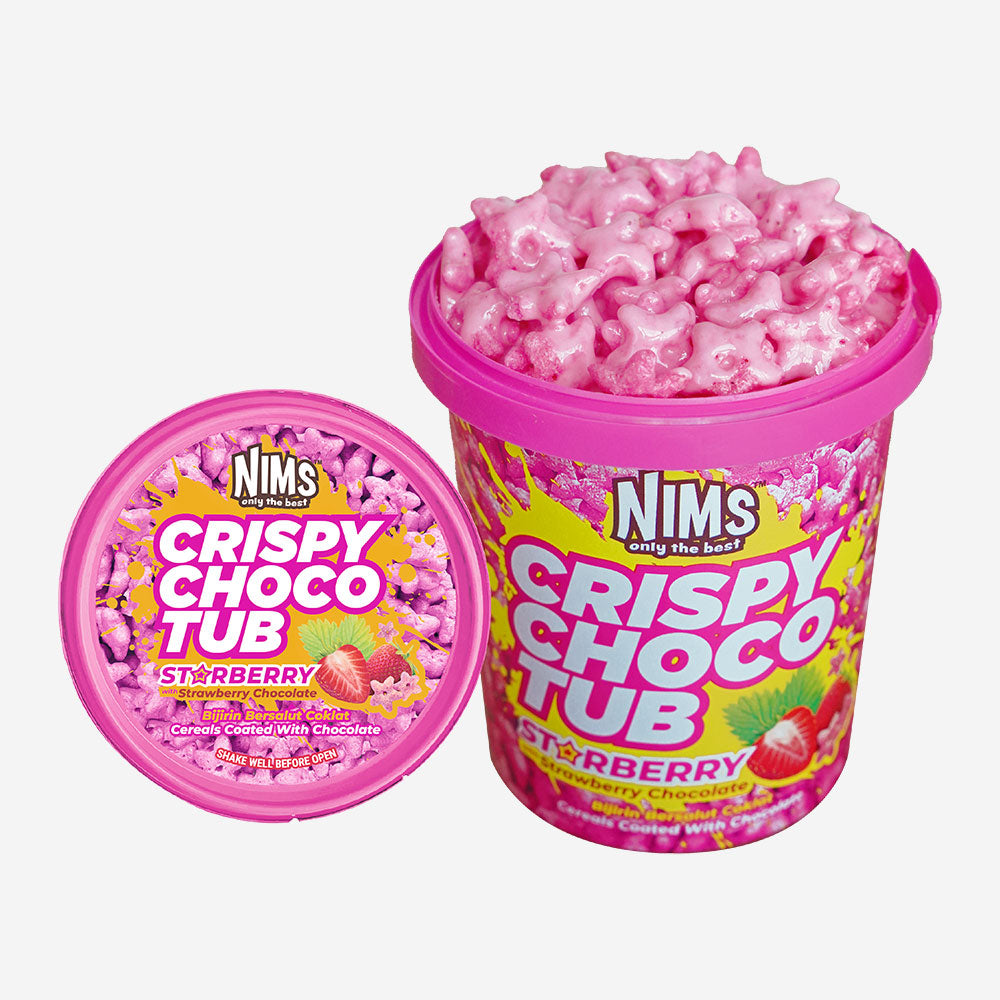 NIMS Crispy Choco Tubs | Assorted Flavors (140g - 250g), 24 Pack
